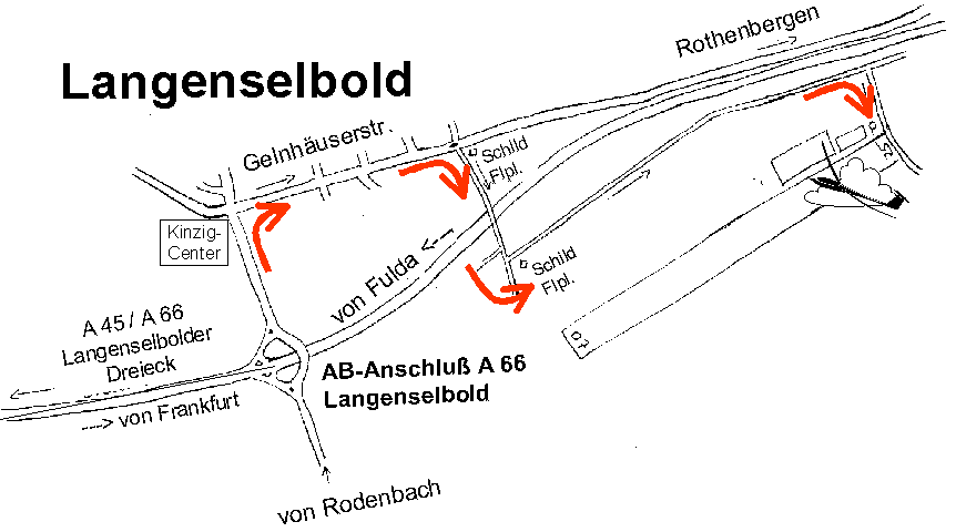 Anfahrtskizze zu Lande Anfahrtskizze zu Lande